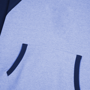 Sudadera con capucha de algodón y forro polar en contraste, estilo raglán, manga larga, corte holgado, de marca de moda para hombre. - Product Image 4