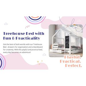 Letto a Castello Bianco con Opzione a Due Moduli, Lavagna e Cassetti per Bambini - Product Image 3