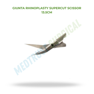 กรรไกรตัดจมูก Giunta Rhinoplasty Supercut ขนาด 13.5 ซม. เครื่องมือผ่าตัดกระดูกสันหลังสำหรับการผ่าตัดจมูกแบบละเอียด - Product Image 2