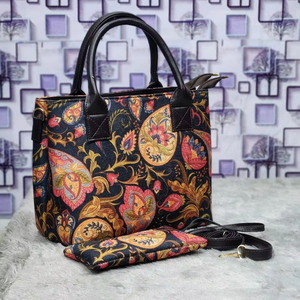 Newly Vertical Stripe Woven Satchel with Chains-Durable Large Capacity Zipper Closure Crossbody Handbag Cum Shoulder Strap Pouch - Product Image 1