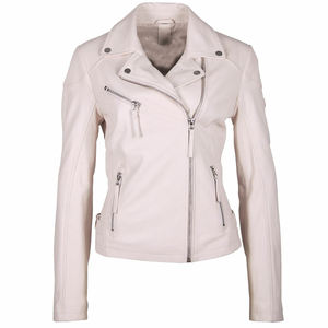 Veste en cuir pour motard d'hiver de haute qualité en peau de vache très douce et imperméable pour hommes avec protections aux coudes, coupe ajustée, fermeture éclair - Product Image 1