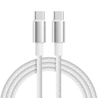 Câble de données tressé en aluminium 60W à double connecteur Type-C pour charge rapide, compatible avec les téléphones mobiles