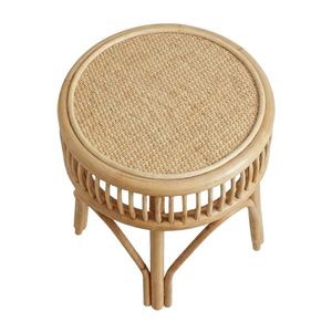 Factory Price Small Rattan Kids Table Toddler Furniture Kids Room Wicker Round <b>Stool</b> High Quality Cheap Price Wholesale New - Product Image 2