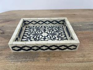 Plateau Feng Shui de Luxe Fait Main Écologique avec Incrustations en Os – Design Décoratif Élégant, Qualité Supérieure pour la Maison et la Cuisine (Idéal pour Servir) - Product Image 3