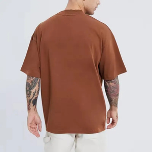 เสื้อยืดผู้ชายสั่งทำพิเศษ ผ้าฝ้าย 100% เนื้อหนา คอโอเวอร์ไซส์ ทรงหลวม สตรีทแวร์ รักษ์โลก แห้งเร็ว - Product Image 2