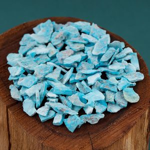 Natural Sleeping Beauty Turquoise <b>Raw</b> <b>Crystals</b> Flat Chips For Jewelry Making Loose Stone High Quality - Product Image 1