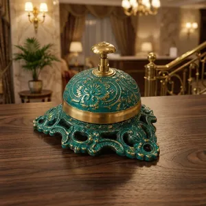 Campana de Servicio Vintage de Latón Macizo para Escritorio, Mesa, Mostrador, Recepción, Hotel, Oficina, Tienda, Campana Decorativa - Product Image 4