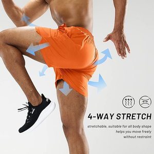 Shorts de sport en velours côtelé pour homme, texture velours côtelé, style décontracté vintage, pour la détente et l'entraînement, automne-hiver, chauds et confortables - Product Image 5
