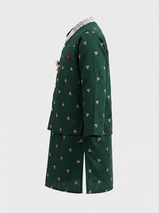 Ensemble de tenue d'hiver 2 pièces en satin uni à capuche pour femme, avec haut à manches longues et jupe assortie à boutons sur le devant - Product Image 5