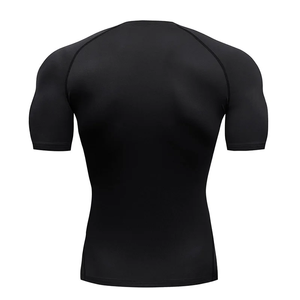 T-shirt sportif pour homme Index Apparel, vert fluo, manches courtes, col rond, séchage rapide, coupe ajustée, en polyester tricoté, longueur standard - Product Image 2