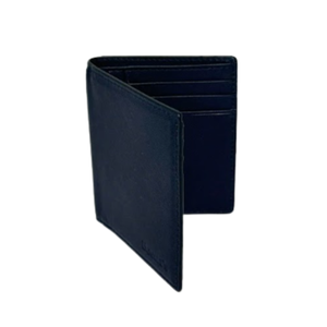 Men's Genuine Leather Vintage Slim <b>Fold</b> <b>Wallet</b> Black Minimalist Card Holder Short Design Polyester Lining Foldable Daily Use - Product Image 1