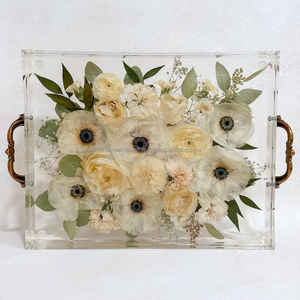 Ensemble de sous-verres de plateau de service en résine plaqué à la main à 3 niveaux en bois de haute qualité personnalisé Restaurant à domicile Occasions alimentaires indiennes - Product Image 3