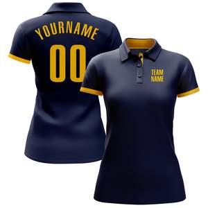 Polo personnalisé pour homme bleu marine à manches courtes, impression par transfert thermique, respirant, tricoté, design uni, nom de l'équipe, logo au dos - Product Image 1