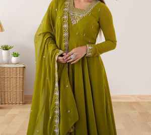 Diseño Premium Suave con Hermoso Trabajo de Bordado en Secuencia, Prenda Premium para Bodas y Fiestas para la Cultura India y Pakistaní - Product Image 5