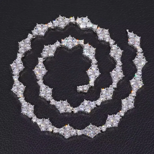 Collar de cadena con eslabones de diamantes de lujo para hombre, joyería de moda con incrustaciones de diamantes, accesorio estilo hip hop. - Product Image 3