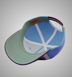 Embroidered Snapback Cap White Blue <b>Purple</b> 6-Panel Adjustable Unisex Street Style Casual <b>Hat</b> Front Logo Design For Daily Use - Product Image 3