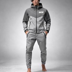 เสื้อแจ็คเก็ตกันลมกันฝนสำหรับผู้ชาย ออกแบบโลโก้ได้ตามต้องการ สไตล์สตรีทแวร์ ผ้าไนลอนเนื้อนุ่ม กันน้ำ เหมาะสำหรับกิจกรรมกลางแจ้ง วิ่ง และเล่นกีฬา - Product Image 2