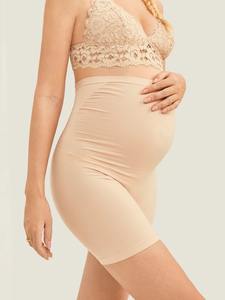 กางเกงโยคะเอวสูงไร้ตะเข็บสำหรับคนท้อง แบบขายส่ง สั่งทำได้ รองรับหน้าท้อง ยืดหยุ่นสูง น้ำหนักเบา สีพื้น กางเกงกีฬา - Product Image 5