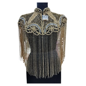 Cape à franges ornée de perles 2026 en tissu 100% coton aux meilleurs prix d'Inde - Product Image 1