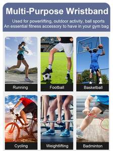 Lot de 2 bandes de maintien pour poignets en néoprène pour la musculation, sangles de soutien réglables, entraînement en salle de sport, fitness, unisexe - Product Image 5