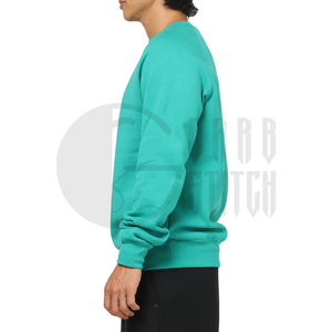 Sweat-shirt à col rond pour homme, mélange de coton, pull décontracté uni, haut en molleton à manches longues, streetwear, confortable à porter - Product Image 4