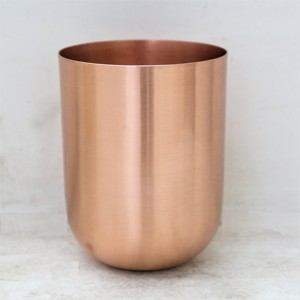 Premium Quality Bullet shape Copper Candle Jar with lid Natural Finish 10oz Luxury Copper Jar for Candles luxury candle jar - Product Image 1