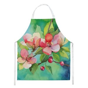 New Arkansas Apple Blossom Watercolor Large Multicolor <b>Apron</b> for <b>Cooking</b> Baking Crafts Gardening-Unisex for Adults <b>Men</b> Women - Product Image 1