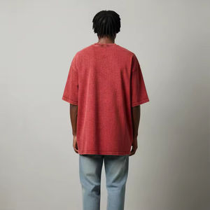 Camisetas de Hombre Extra Grandes, Tejidas, con Logotipo Bordado Personalizado por Transferencia de Calor, 100% Algodón, 220 Gramos, Fabricante OEM ODM - Product Image 2