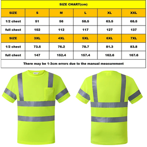 Camiseta de Seguridad Reflectante de Alta Visibilidad Personalizada, 100% Poliéster, Camiseta de Tráfico de Seguridad Reflectante de Alta Calidad - Product Image 6