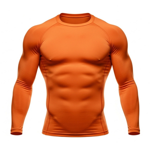 Best Quality Men Rush Guard Long Sleeve Fitness Sportswear <b>Surfing</b> Breathable Quick Dry UPF50+ Compression Eco-Friendly - Product Image 6