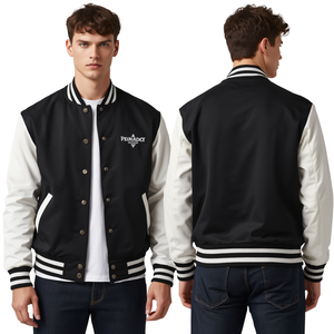 Chaqueta Varsity de Corte Cuadrado para Hombre, Colección Urbana Premium - Product Image 4