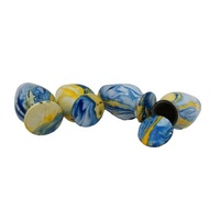 Urne funéraire miniature bleu océan, nouvelle finition, pour cendres humaines, lot de 4 pièces, en aluminium, style américain, couleur personnalisée