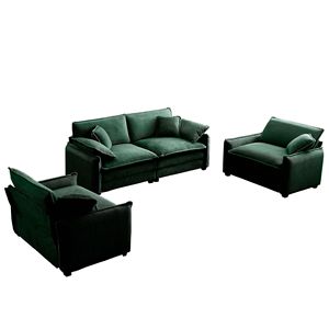 Sofisticado y Lujoso Juego de Sala de Estar con Cojines y Almohadas Suaves para Clubes, Cines en Casa y Espacios Privados - Product Image 5