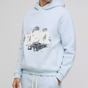 Conjunto de Sudadera con Capucha y Pantalones Deportivos con Estampado Personalizado, Proveedor de Conjuntos Deportivos de Algodón Premium OEM ODM - Product Image 2