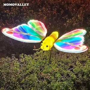 Momovalley sales 64cm outdoor waterproof garden wedding decoration large led butterfly prop lamp christmas holiday lighting