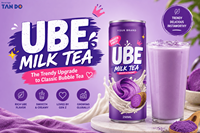 Café Latte Ube Marque Blanche 250ml Échantillon Gratuit Prêt à Boire – Boisson Café Latte Ube – Latte à l'Igname Violette – Recette Personnalisée – HACCP HALAL