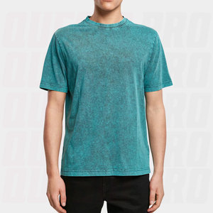 T-shirts pour hommes délavés à l'acide avec impression de logo personnalisé, prix de gros, approvisionnement en vrac de grande quantité, longueur longue, tissu en coton premium - Product Image 4