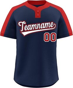 T-shirt de sport personnalisé style marine et blanc, polyester/coton, séchage rapide, unisexe, maillot de baseball cousu - Product Image 5