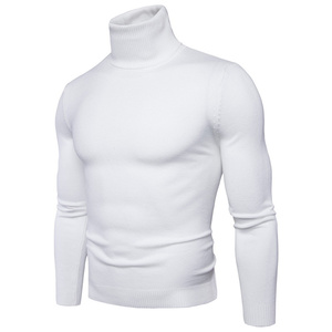 New Men's Solid Color Slim Turtleneck <b>Sweater</b> <b>Sweater</b> Large Size Fashion Casual Pullover Base Shirt - Product Image 2