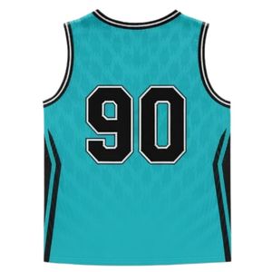 Maillot de lacrosse unisexe bleu sarcelle et noir en polyester léger – Tenue de sport pour matchs d'équipe et entraînement performant - Product Image 2
