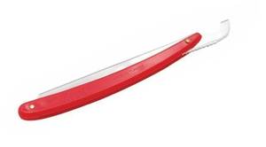 Morje Surgical <b>Straight</b> <b>Razor</b> with Red/Black/White/Blue Handle Single Blade Stainless Steel for Men's Face Shaving - Product Image 4