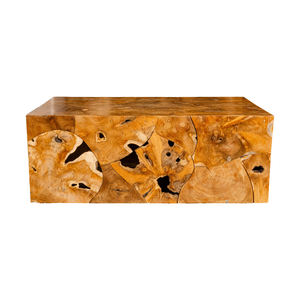 Table basse artisanale durable pour salon, en teck rustique, style bloc de racine, luxe premium ARTERRA - Product Image 2