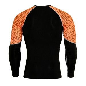 OEM men rash guard custom compression fit polyester quick dry breathable fabric for professional water sports training - Product Image 5