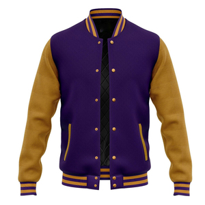 Men's Different Custom Varsity Jacket With Button Closure Regular Fit Casual Style Turn-down Collar Full Sleeve Polyester Cotton - Product Image 4