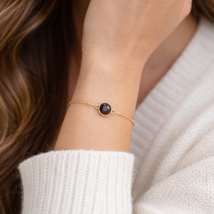 Rose Quartz <b>Bracelet</b> Gold Plated <b>Adjustable</b> Beaded Chain Round Faceted Gemstone Dainty Minimal Jewelry Women Gift Supply - Product Image 2