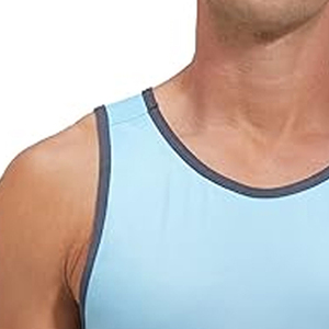 Débardeur sans manches pour homme, couleur dégradée, col rond, séchage rapide, tricoté, style décontracté - Product Image 4