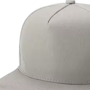 Gray 6-Panel Snapback Cap Unisex Cotton Flat Brim Casual <b>Hat</b> Adult Spring <b>Summer</b> Solid Color - Product Image 6