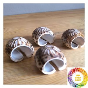 Anillo para Servilletas de Concha de Cauri Natural, Adorno de Mesa Costero para Comedores Rústicos, Casas de Playa y Decoración del Hogar - Product Image 2