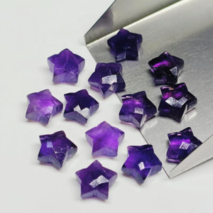 Natural Purple Amethyst Carved Star Gemstone Charms 10mm Amethyst <b>Hand</b> Carving Beads for Jewelry Making At Wholesale Price Bulk - Product Image 6