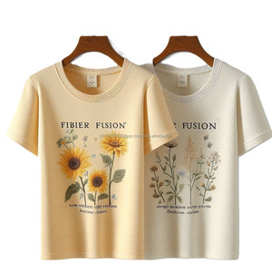 เสื้อยืดแฟชั่นคอกลมพิมพ์ลายดิจิทัลออกแบบเอง แขนสั้น ทรงพอดีตัวสำหรับผู้หญิง สินค้าใหม่จากบังกลาเทศ - Product Image 6